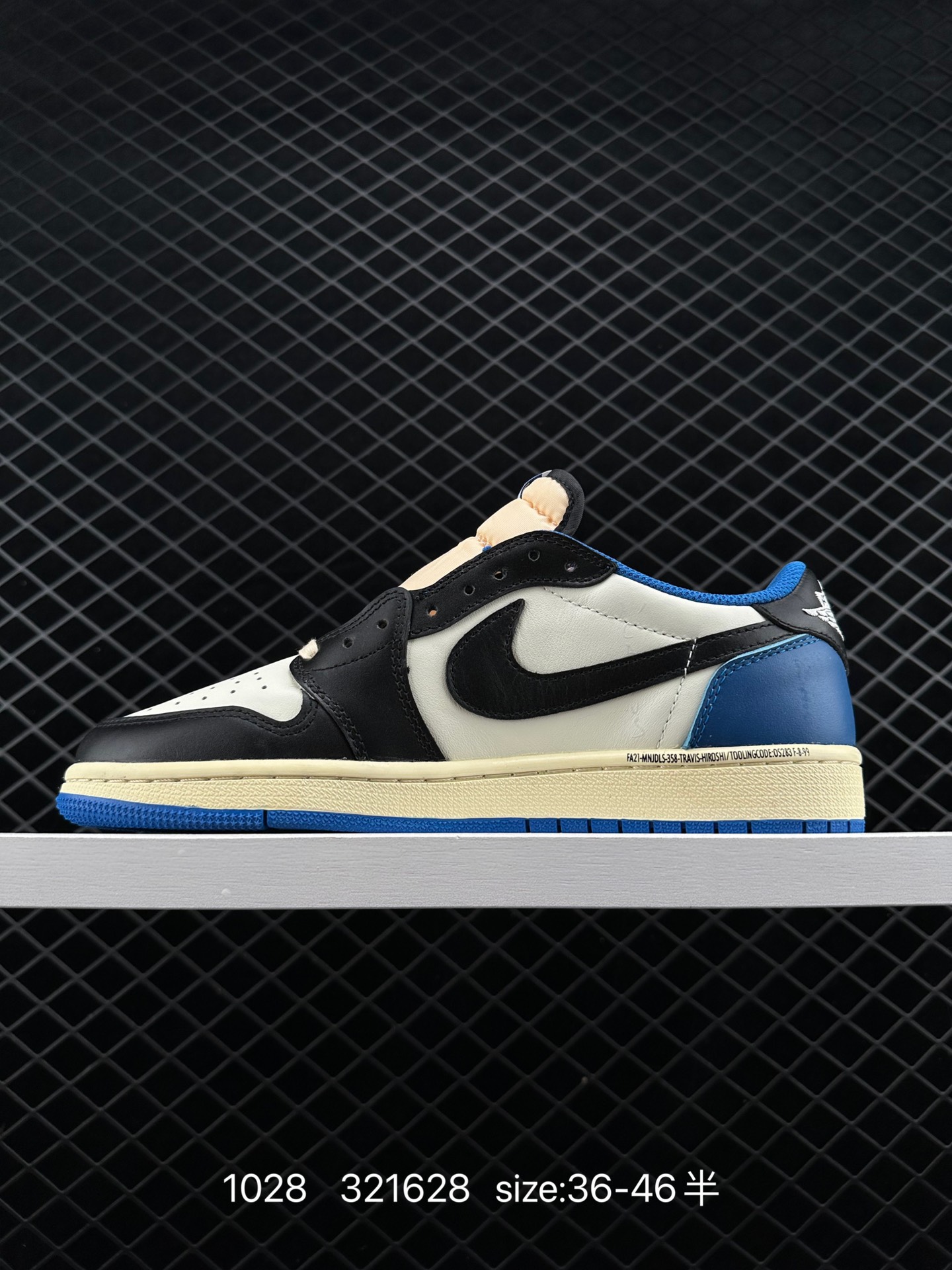 fragment design x Travis Scott x Nike Air Jordan 1 Low OG SP”Black/Green Toe“